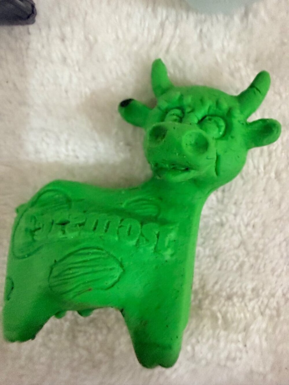 Green Wisconsin Dairies Cow Shaped  Toy - Promotional Memorabilia